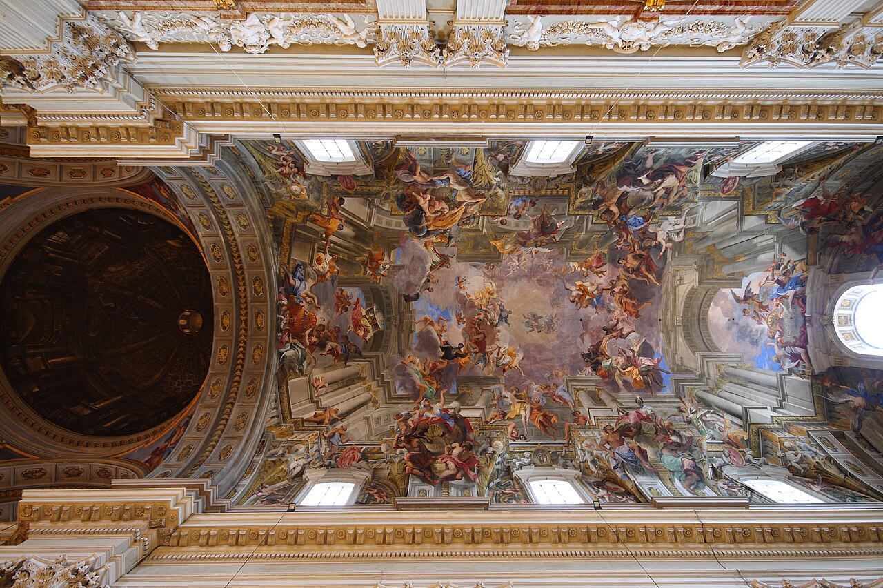 Две забележителности в Рим, които може да не сте видели 6 Sant ignazio ceiling